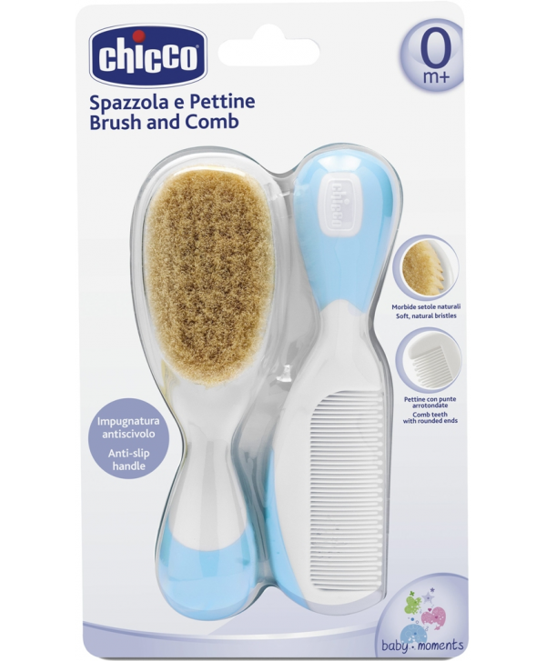 Chicco Brosse Et Peigne Bleu Chicco Brosse Et Peigne Bleu